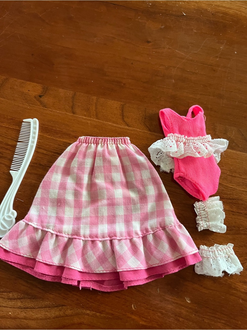 My First Barbie Doll by Mattel #1875 Blonde Barbie Pink Gingham Dress 1982